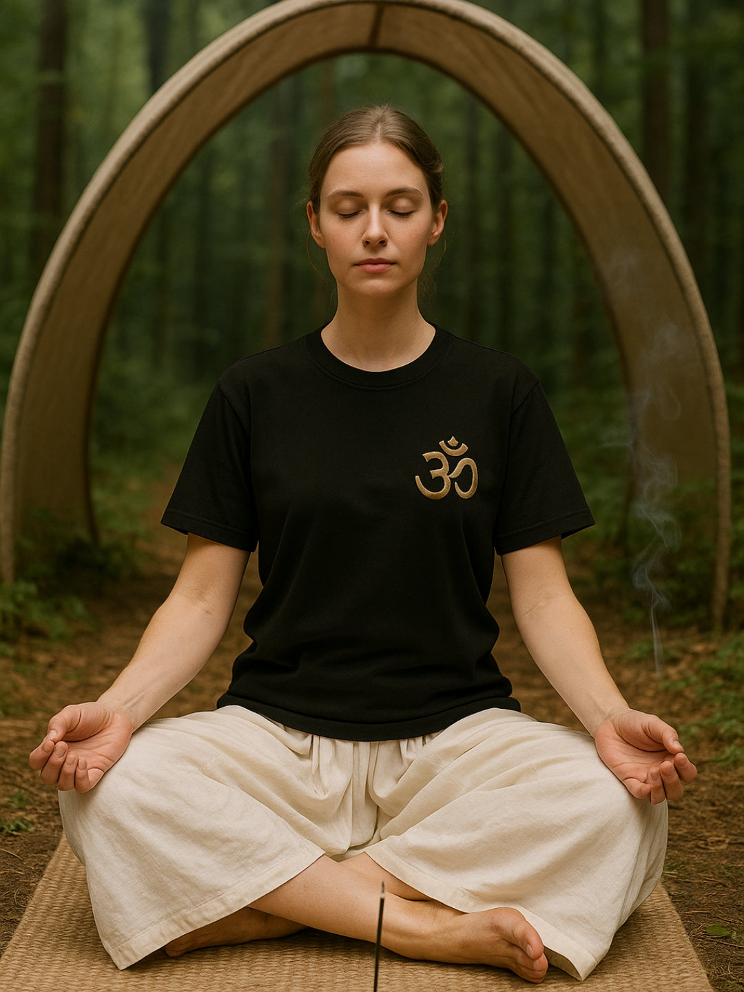 Om Chant Hand Embroidered Tshirt