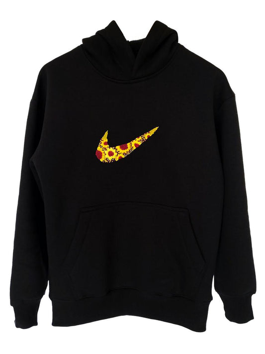 Black : Unisex Hand Embroidered Hoodie