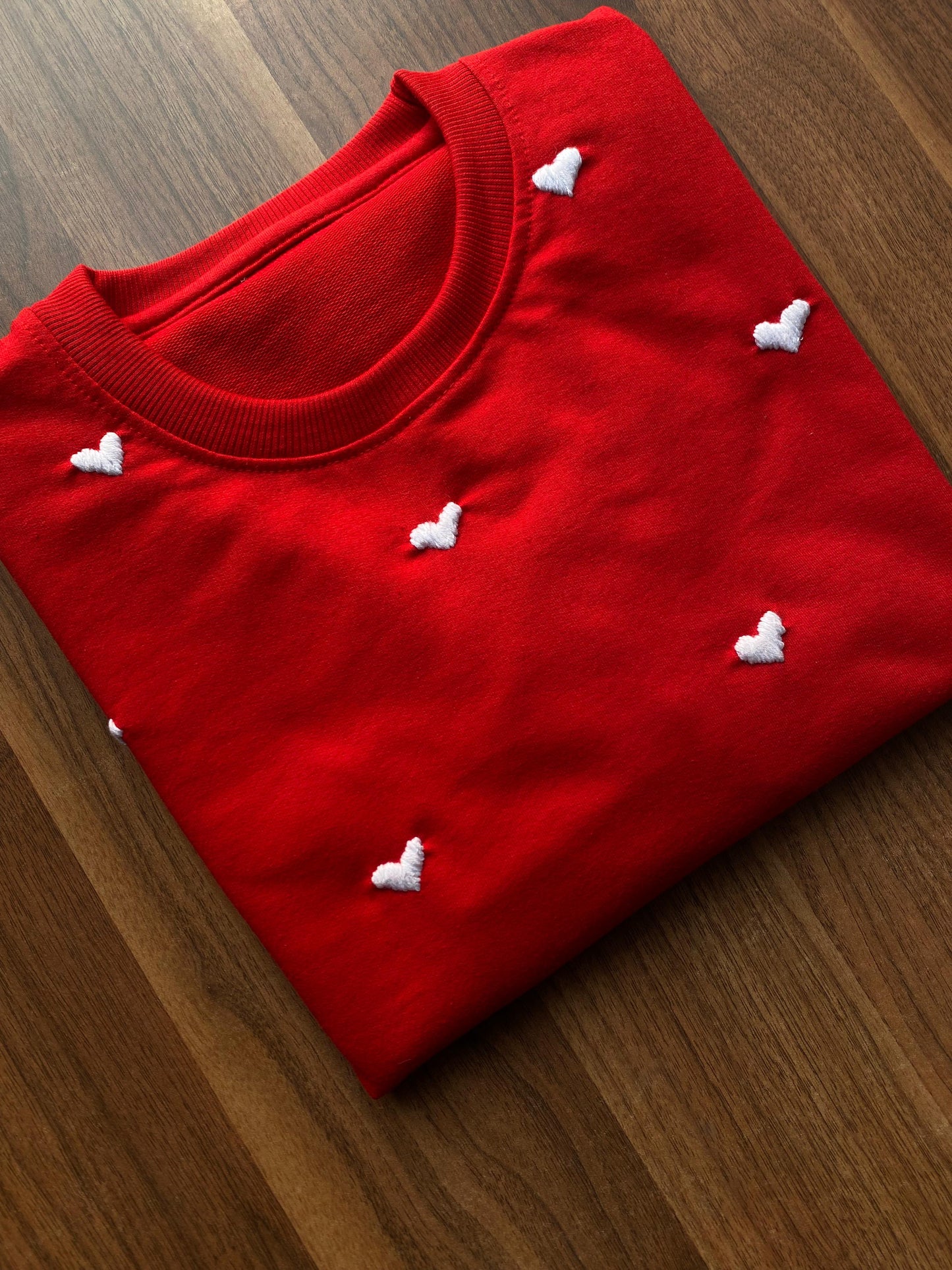 Red - Unisex Hand Embroidered Oversize T-Shirt